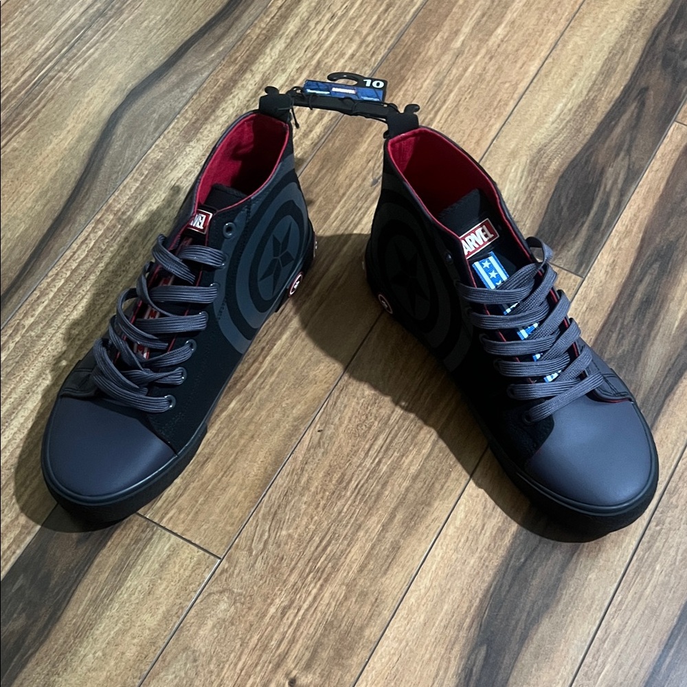 Marvel Black and Gray Sneakers with Red Accents